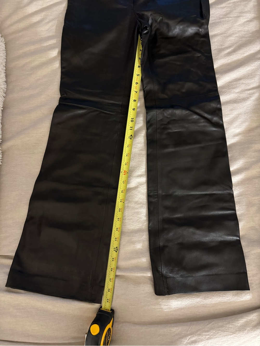 NWT Ann Taylor Studio Collection Black Genuine Leather Seam Detail Pants Sz 2 - Picture 6 of 6